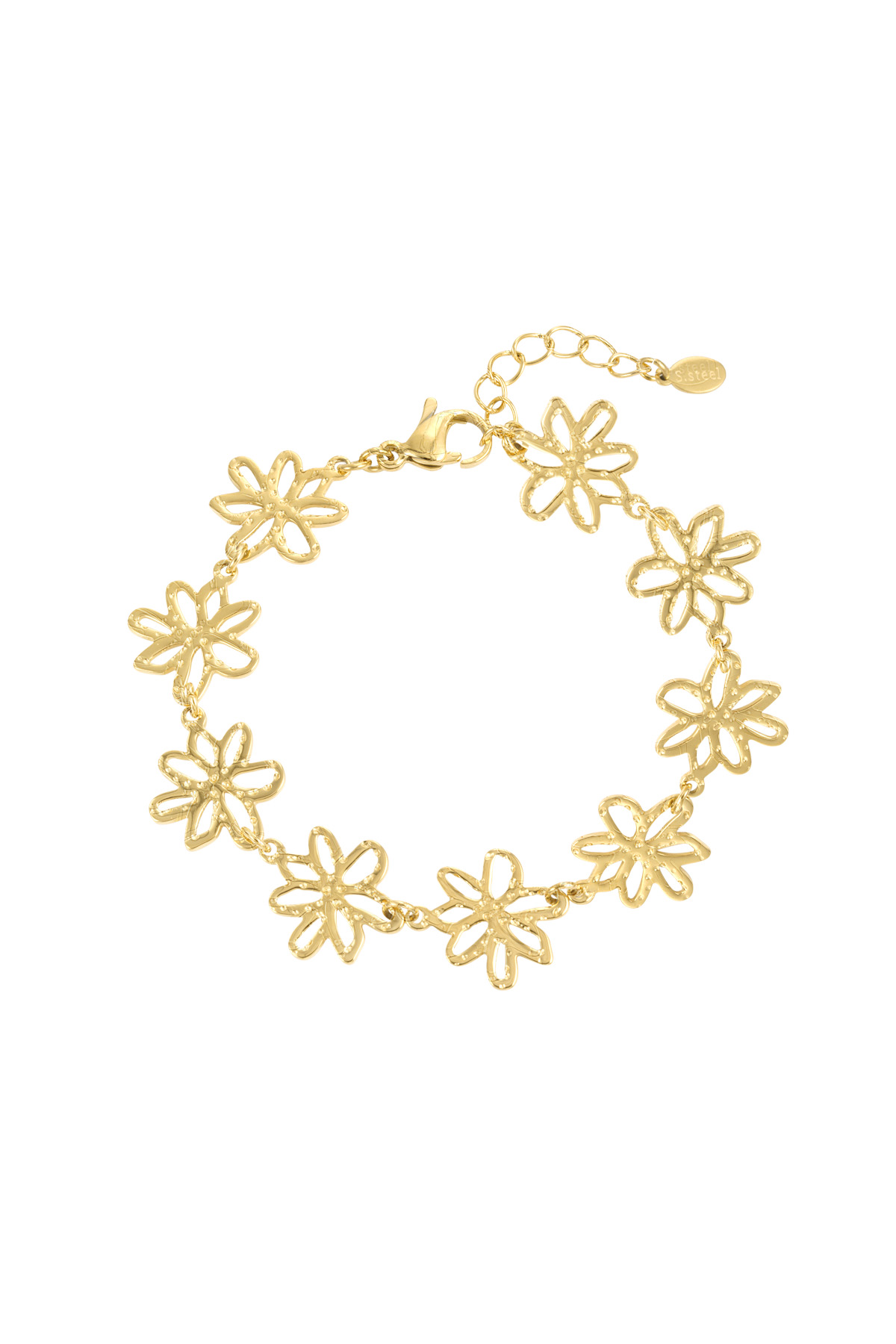 Pulsera Fiesta Flor - oro h5 