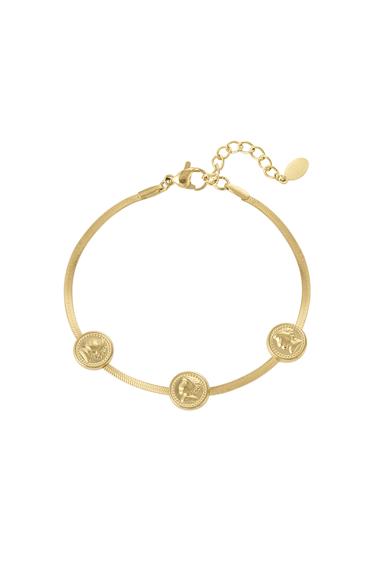 Lucky Coins armband - goud h5 