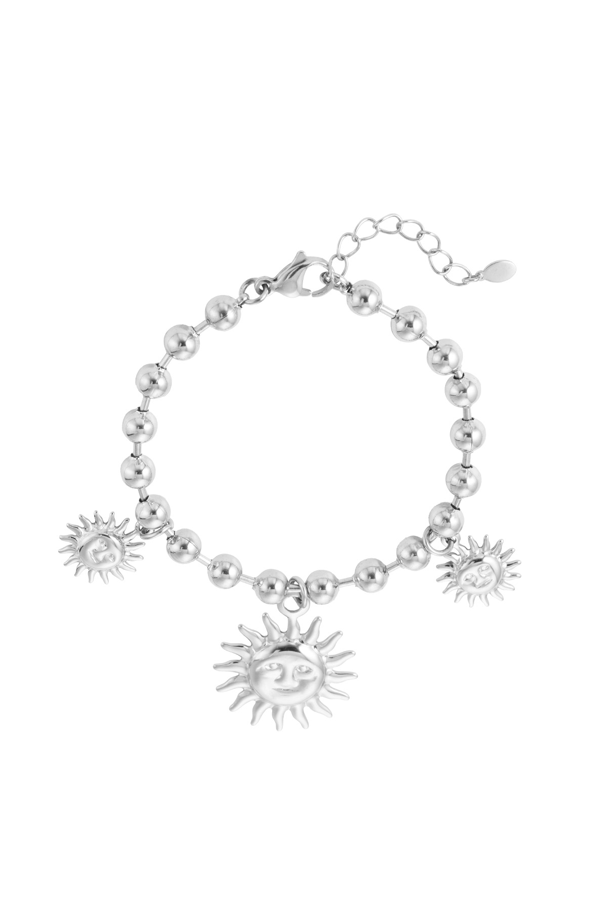 Pulsera con dijes iluminados por el sol - plata h5 