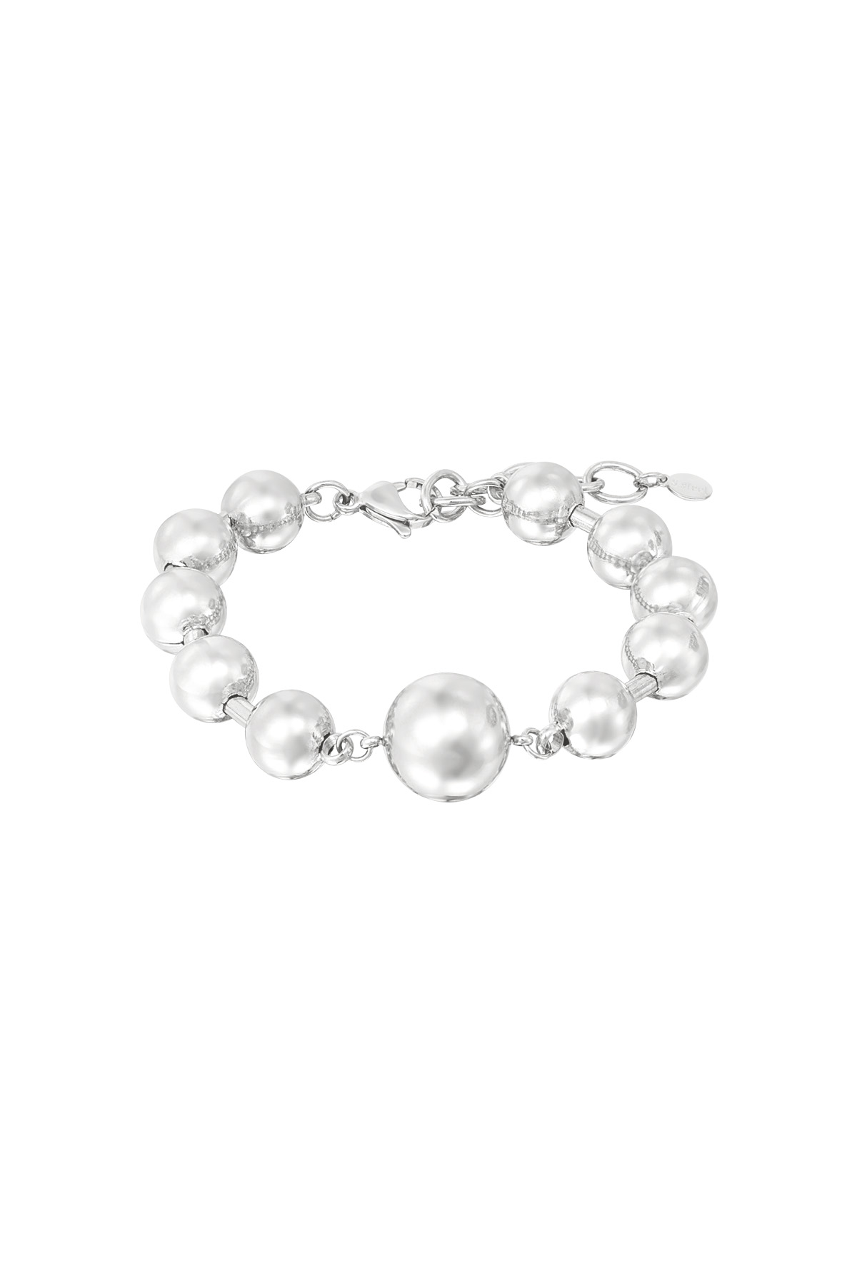 Statement Bead bracelet - silver 