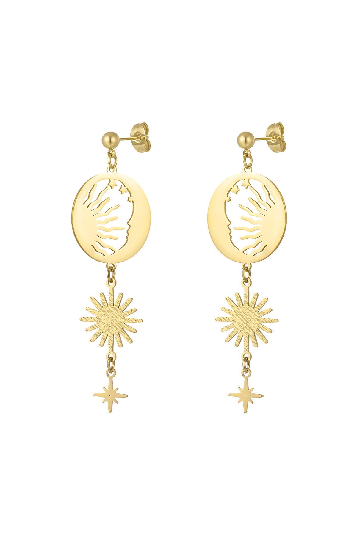 Boucles d'oreilles laissez briller le soleil - or h5 