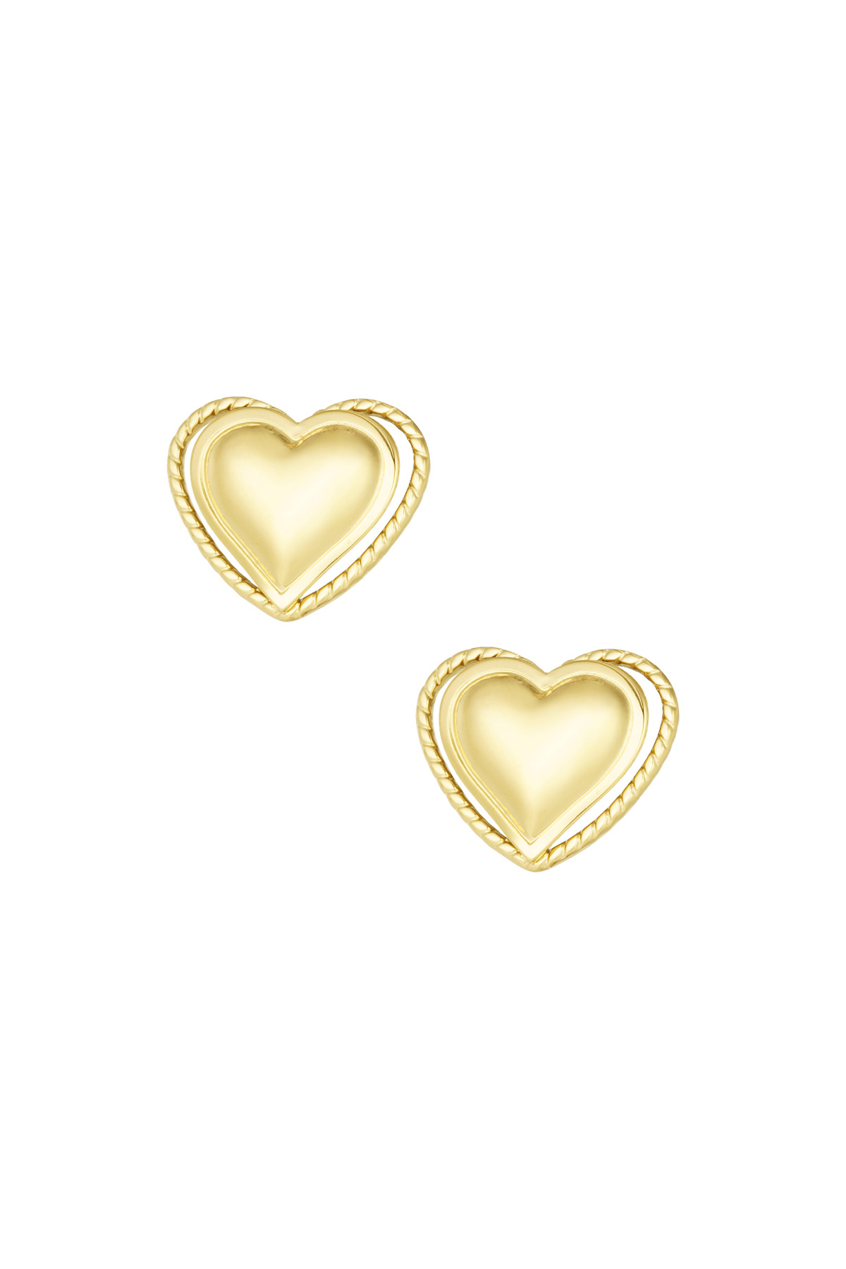 Earrings hearts baby - gold h5 