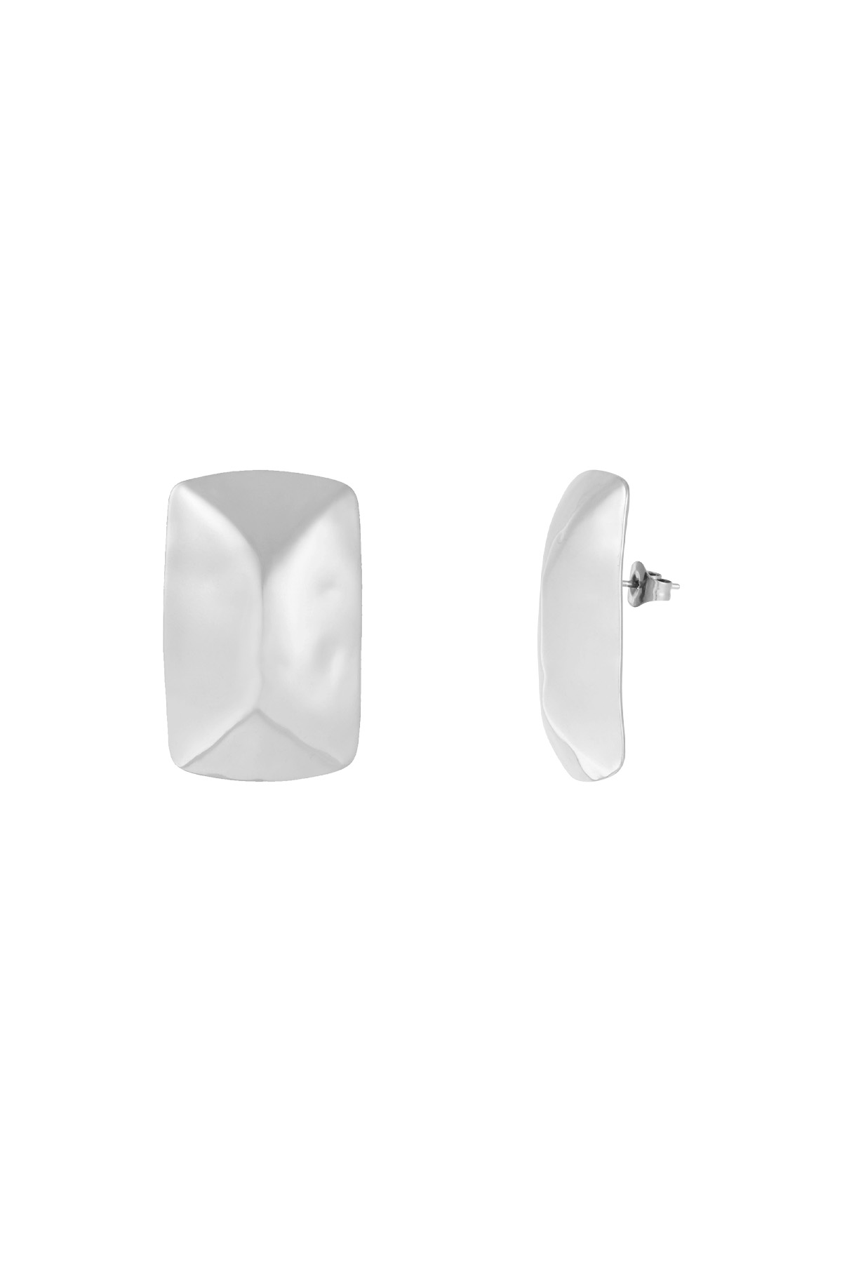 Textured Elegant stud earrings - silver h5 