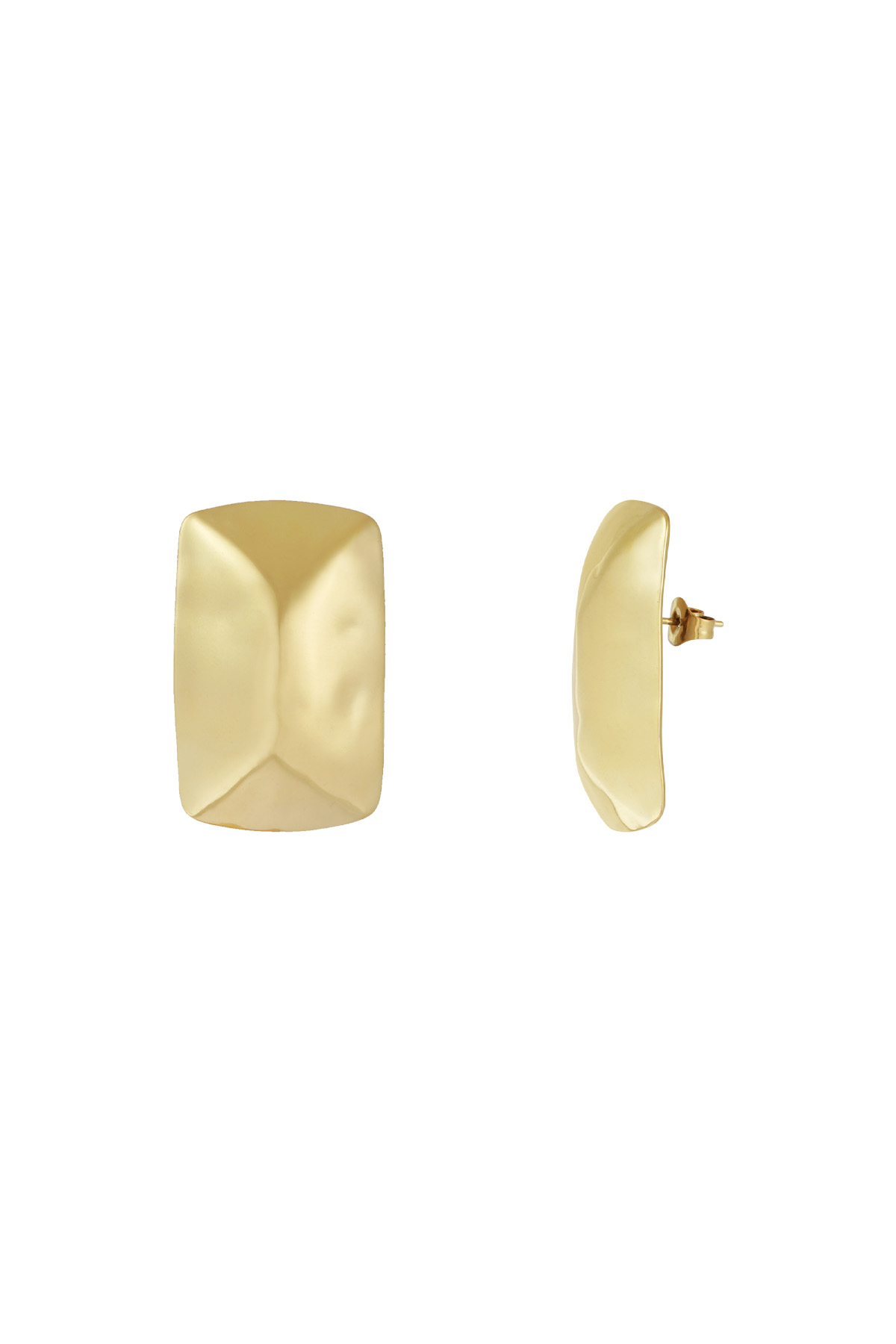 Textured Elegant stud earrings - gold h5 