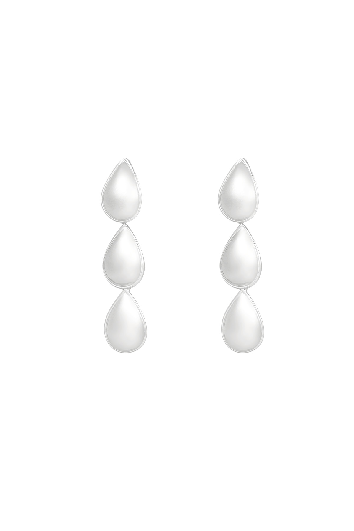 Triple drip earrings - silver 