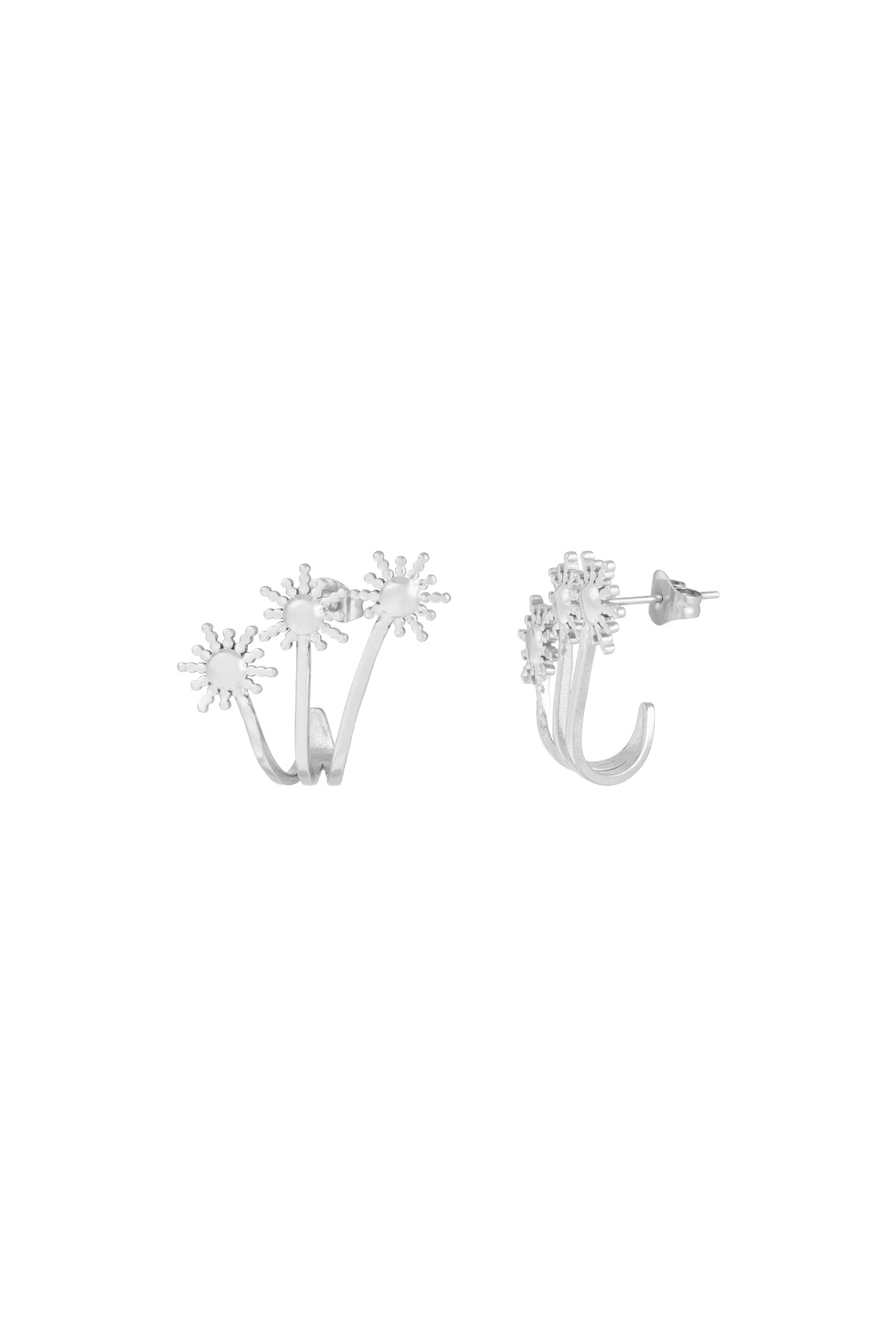 Three Sunnies earrings - silver h5 