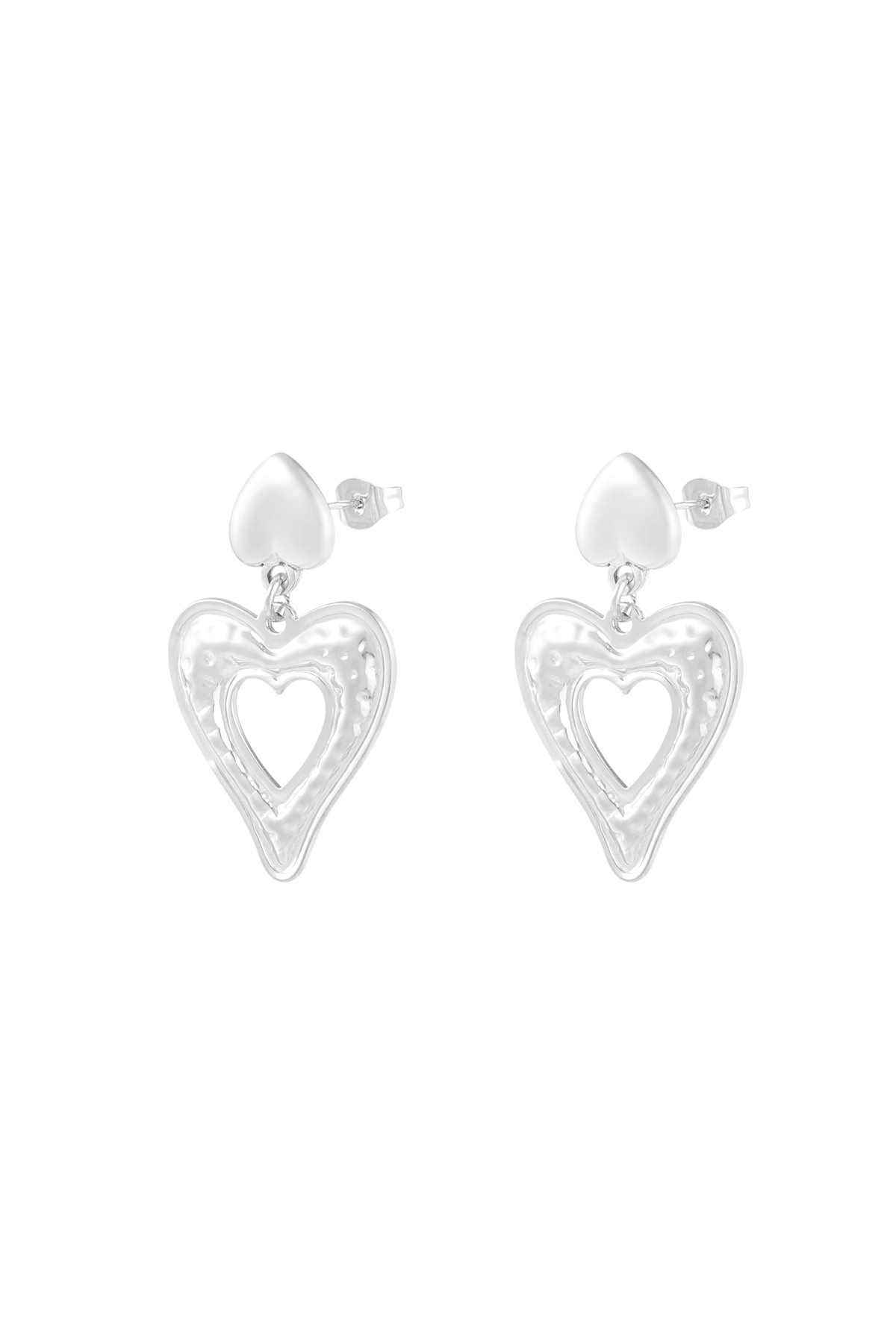 Earring love is in the air - silver h5 