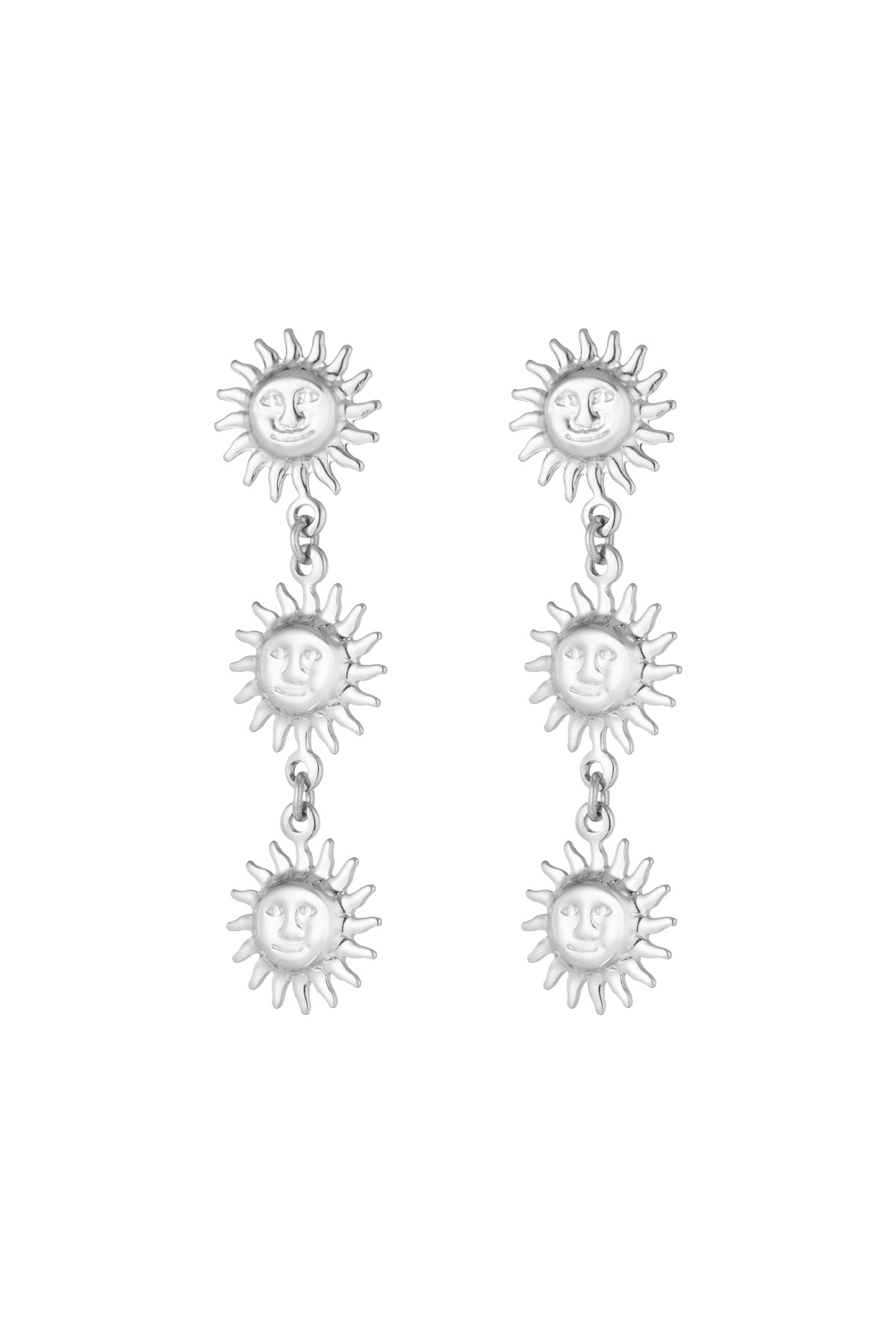 Earrings sunny days - silver h5 