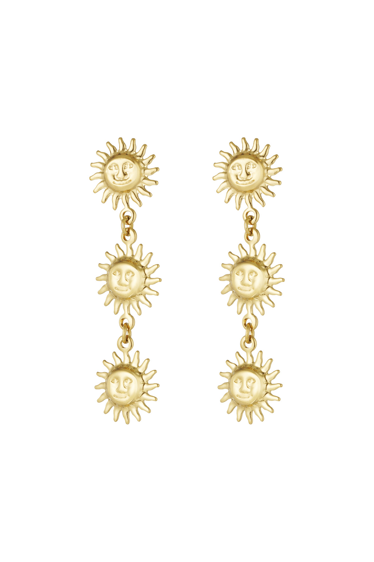 Earrings sunny day - gold h5 