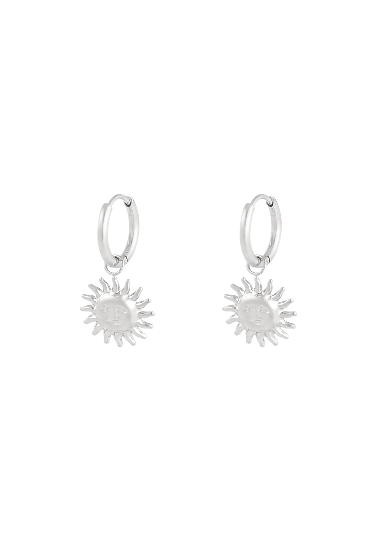 Boucles d'oreilles soleil scintillant - argent h5 