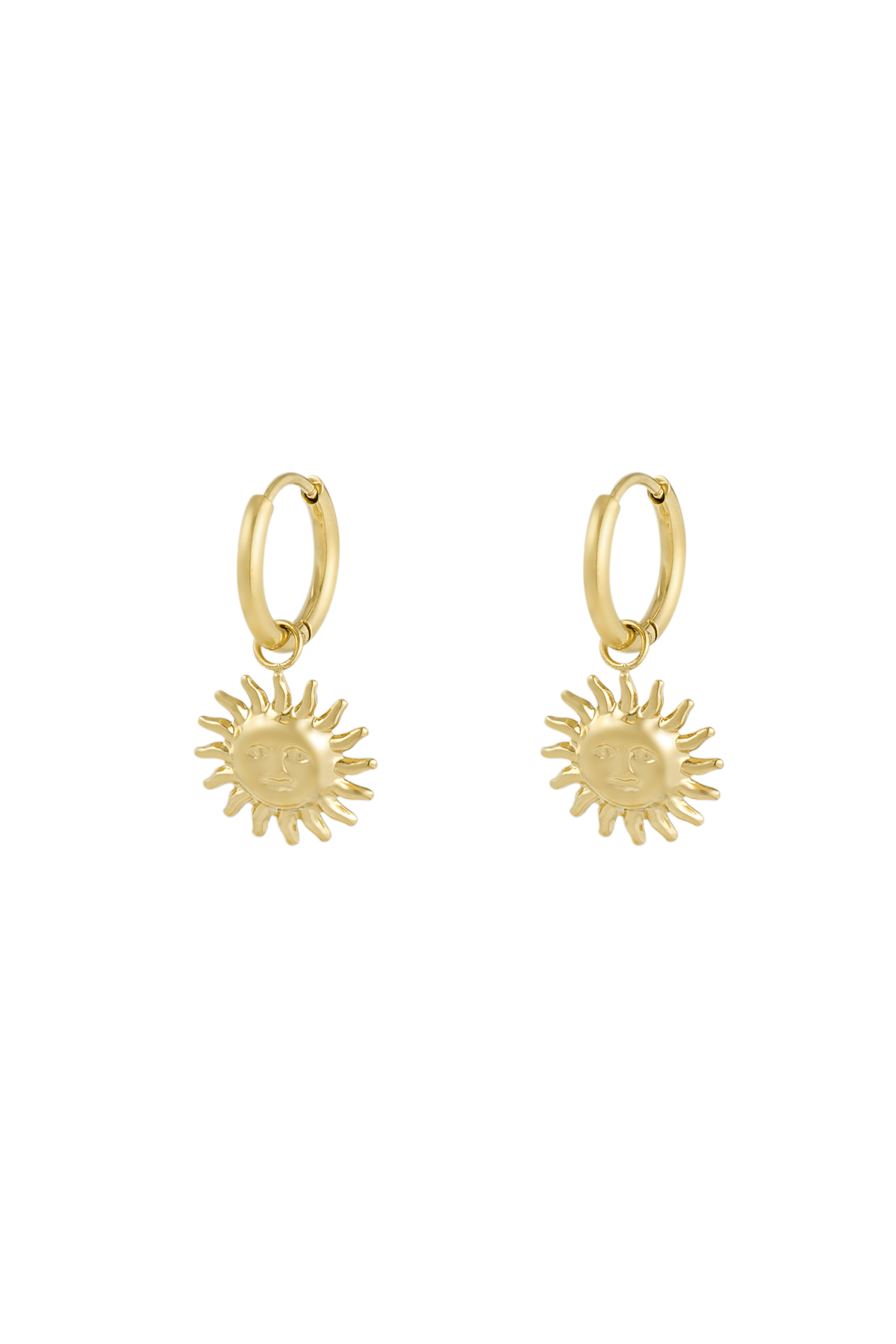 Earrings shimmering sun - gold h5 