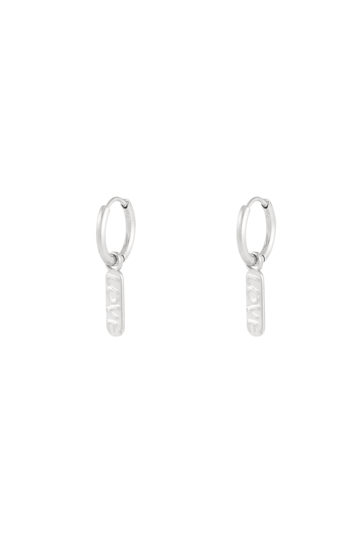 Lovely Tag earrings - silver 