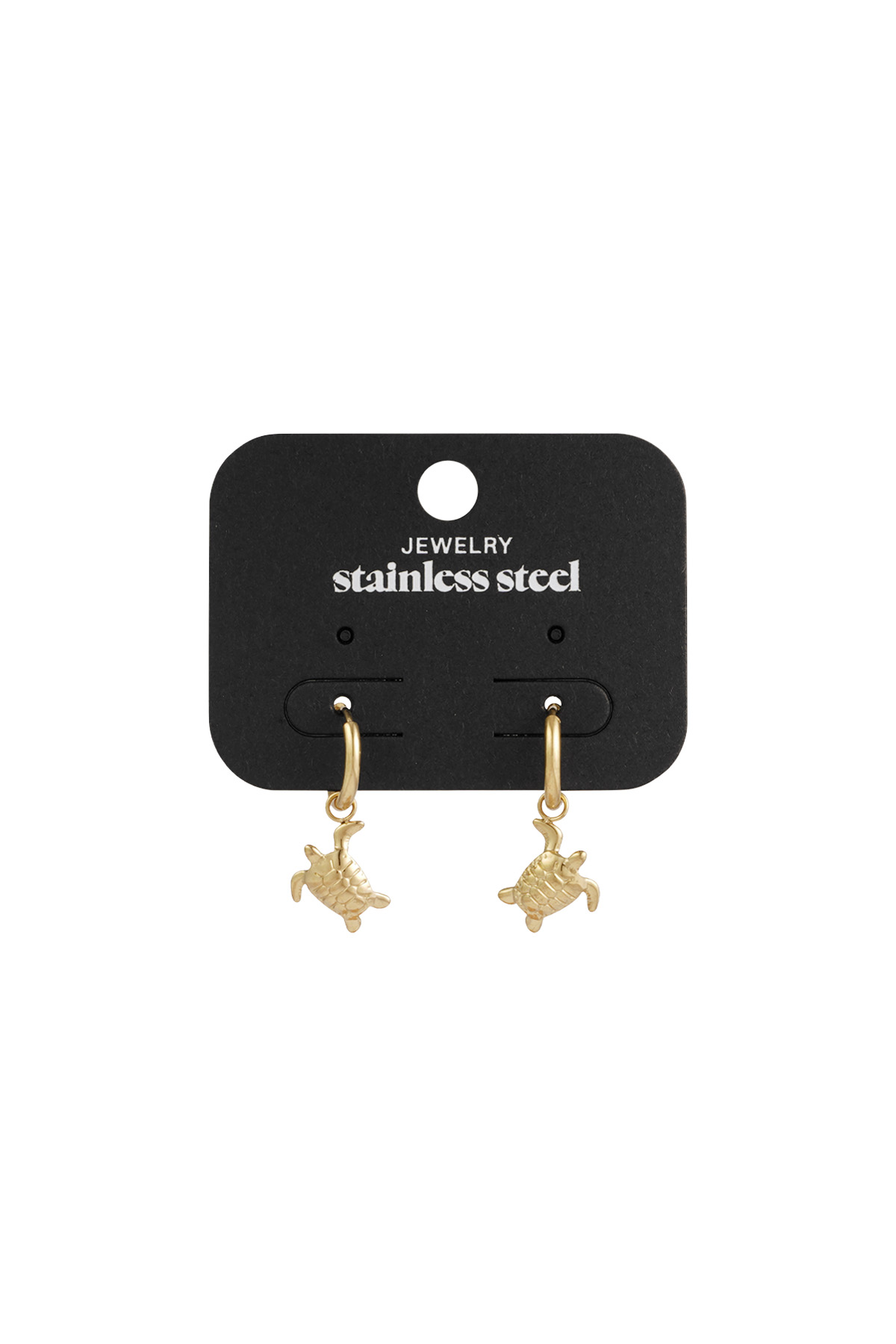 Turtle lover earrings - gold h5 Picture2