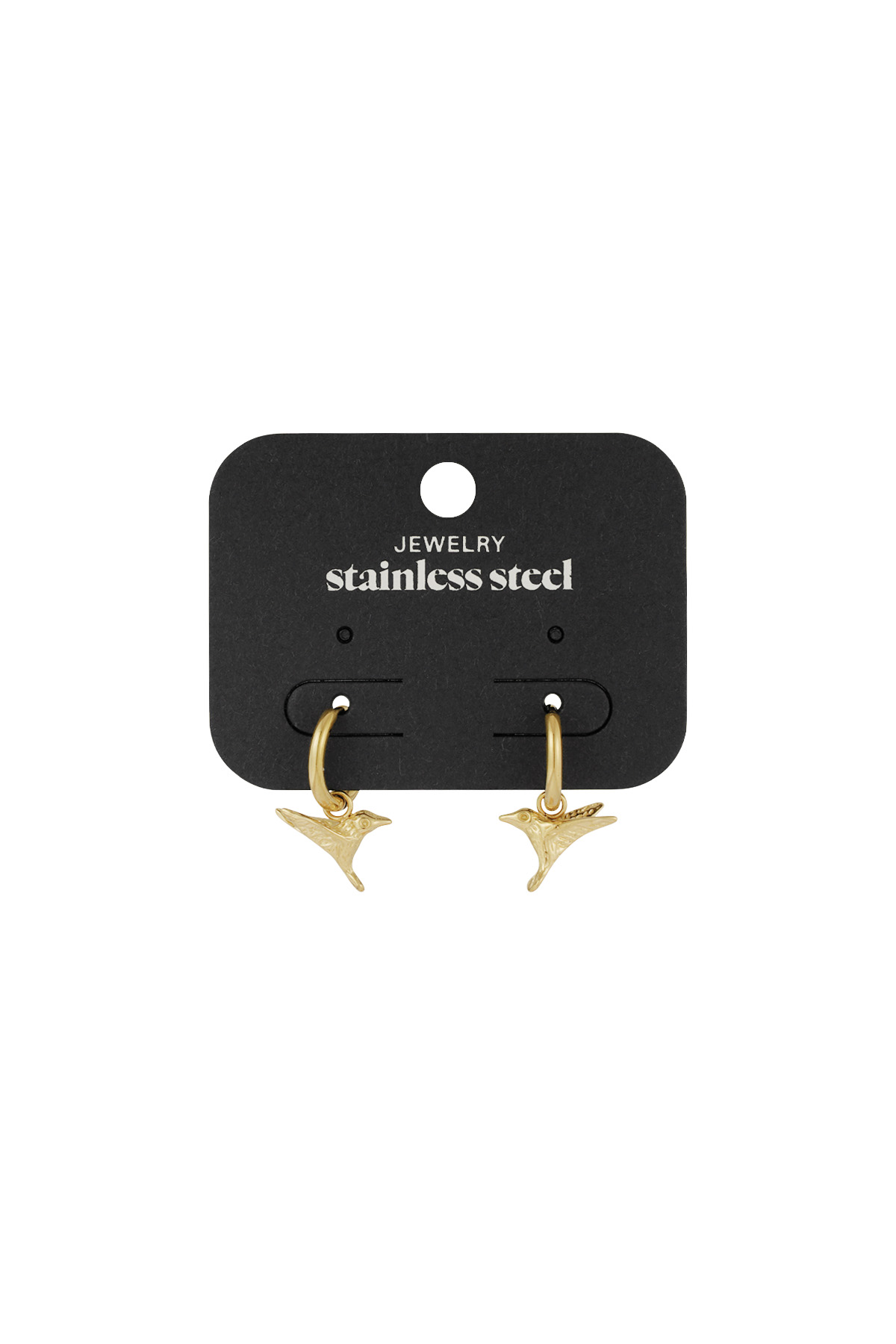 Elegant bird earrings - gold h5 Picture3