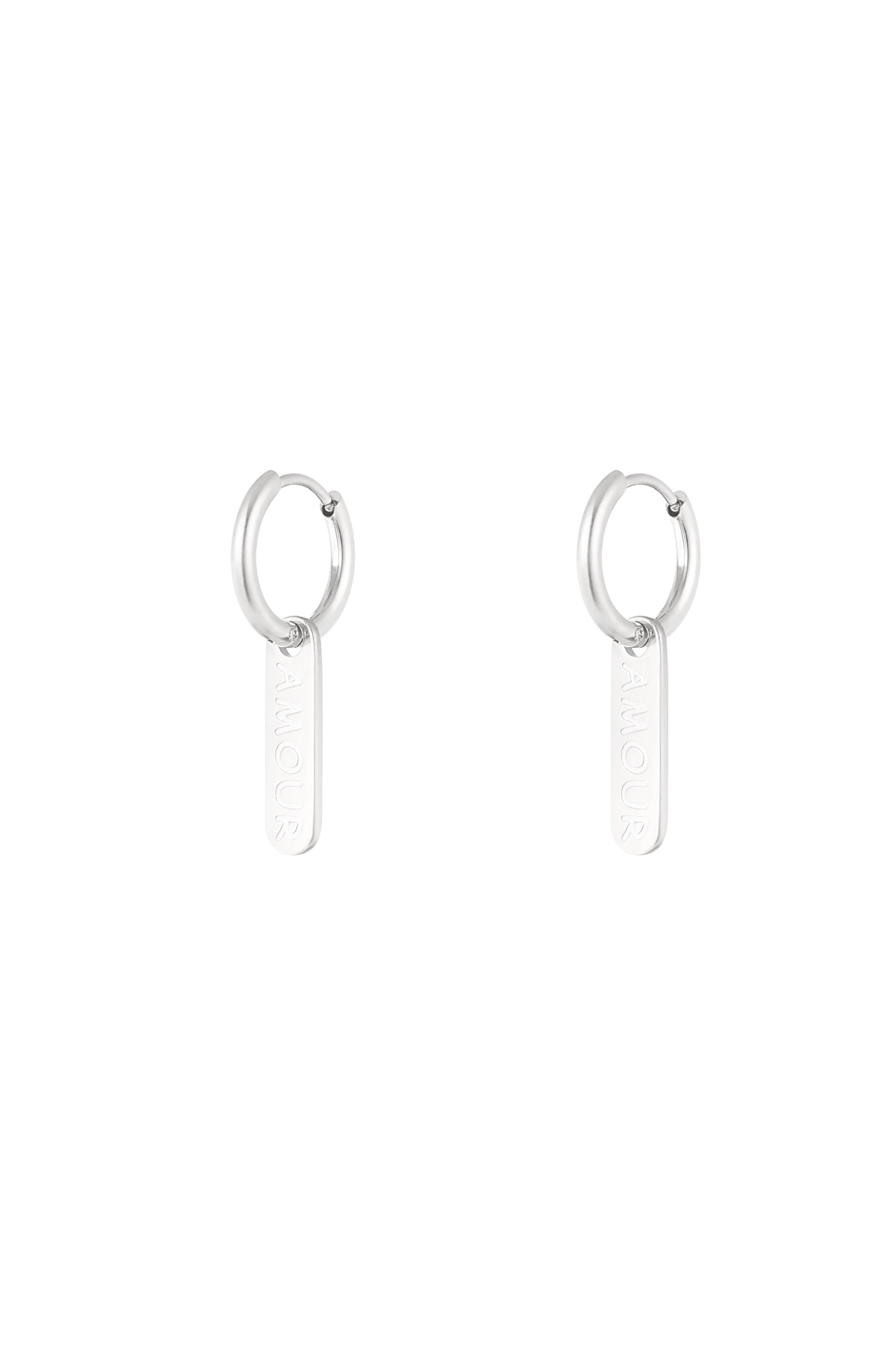 Pendientes Amour - plata h5 