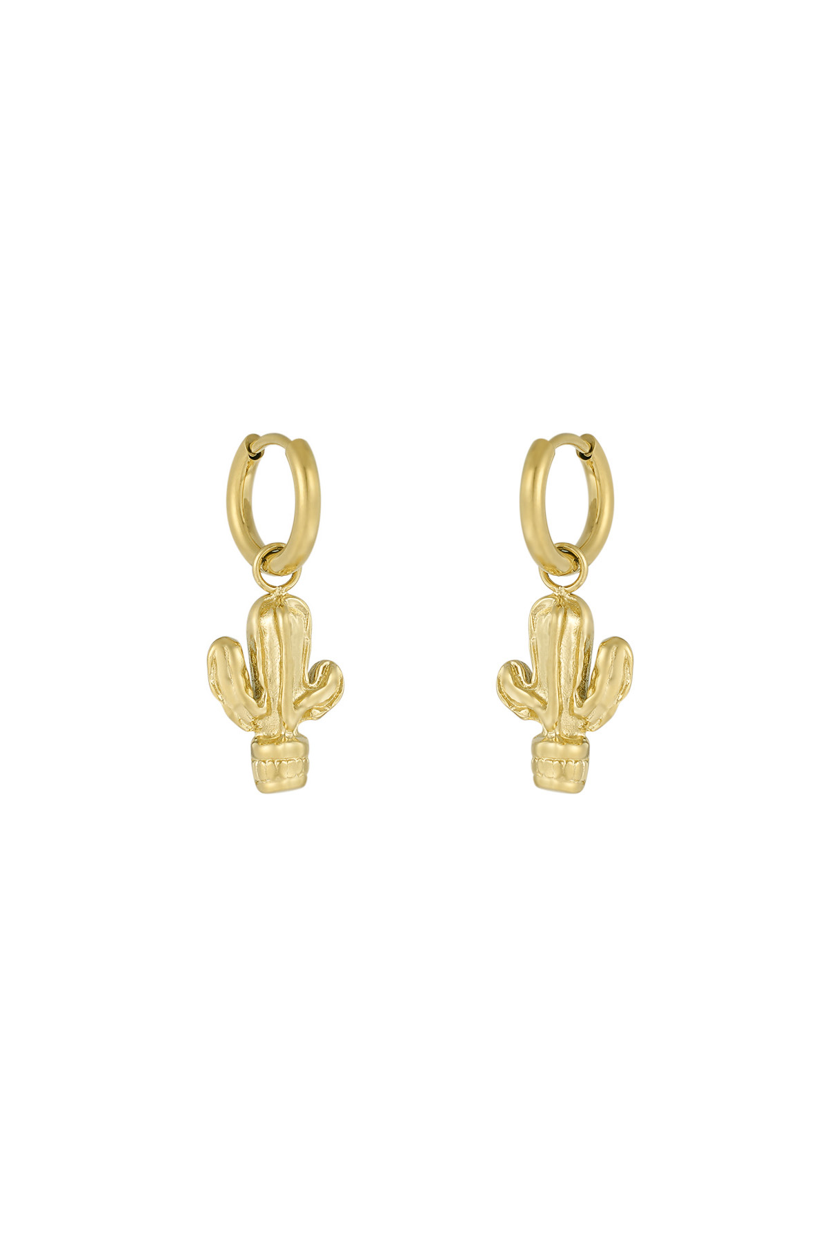 cactus earrings - gold h5 