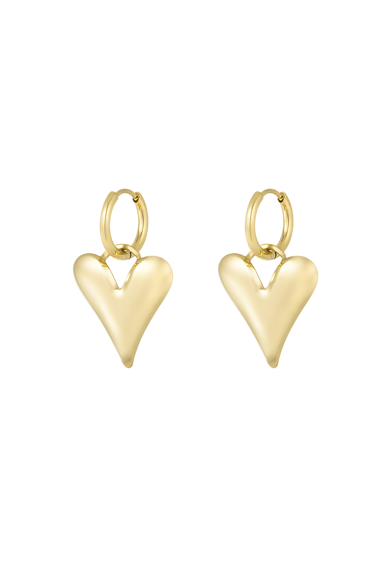 Big-Hearted earrings - gold h5 