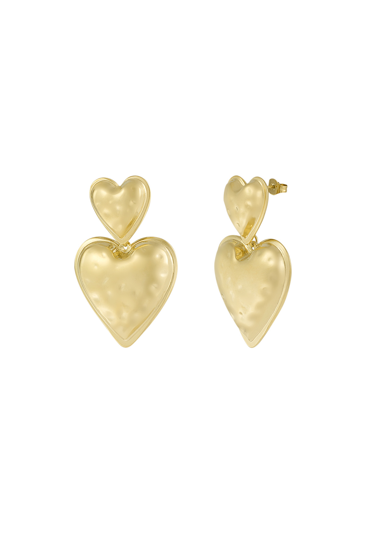 Heart Duo Oorbellen - goud h5 