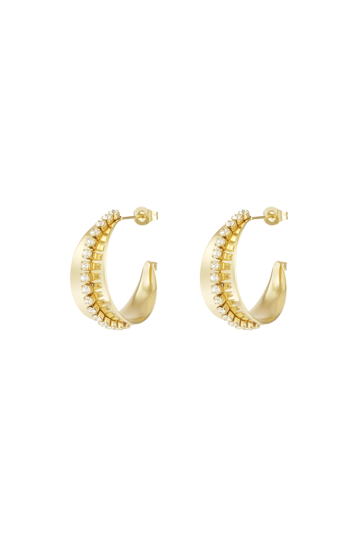 Pendientes de aro Sparkle & Shine - dorados h5 