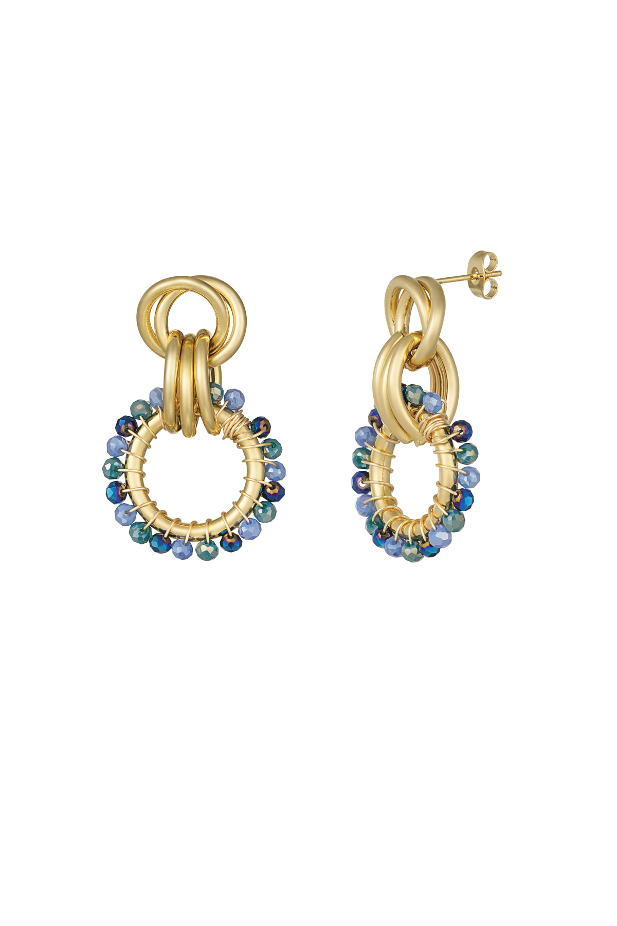 Boucles d'oreilles Happy Elegance - bleu h5 