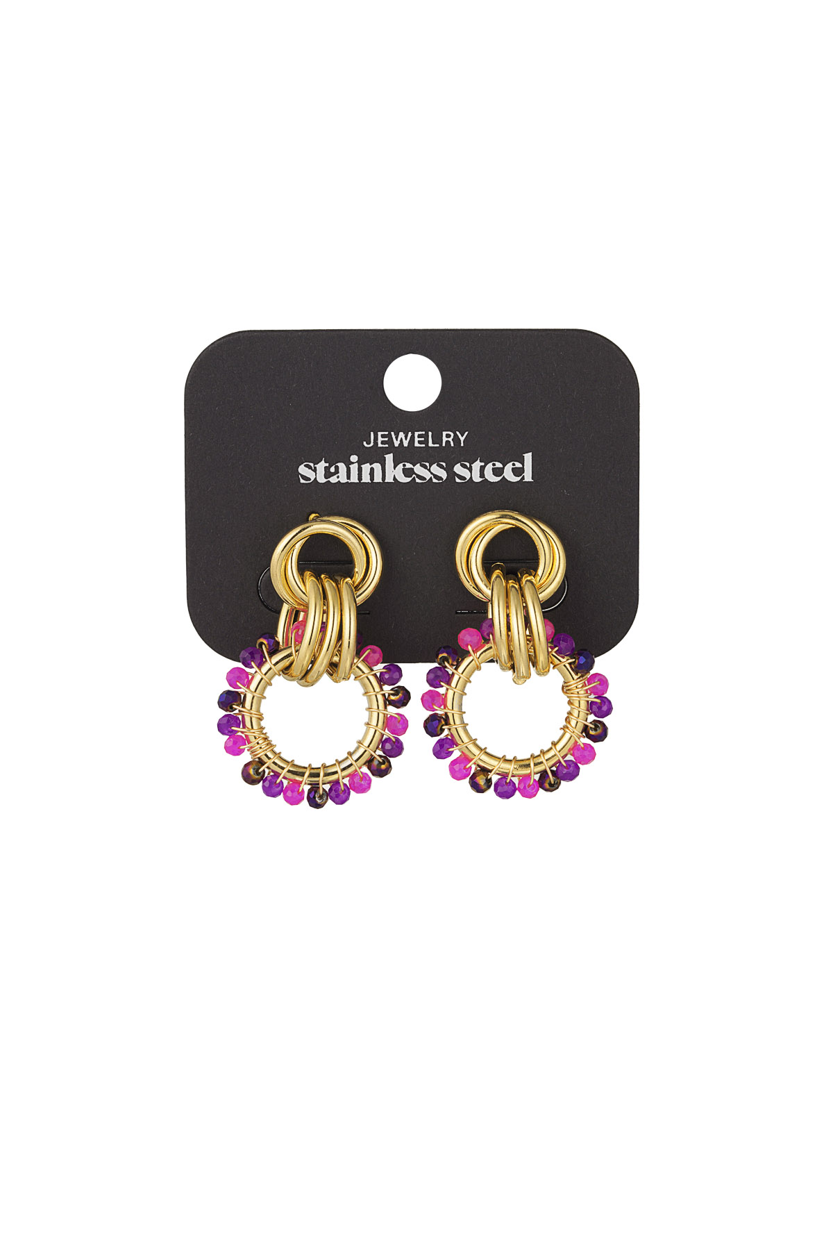 Boucles d'oreilles Happy Elegance - violet h5 Image3