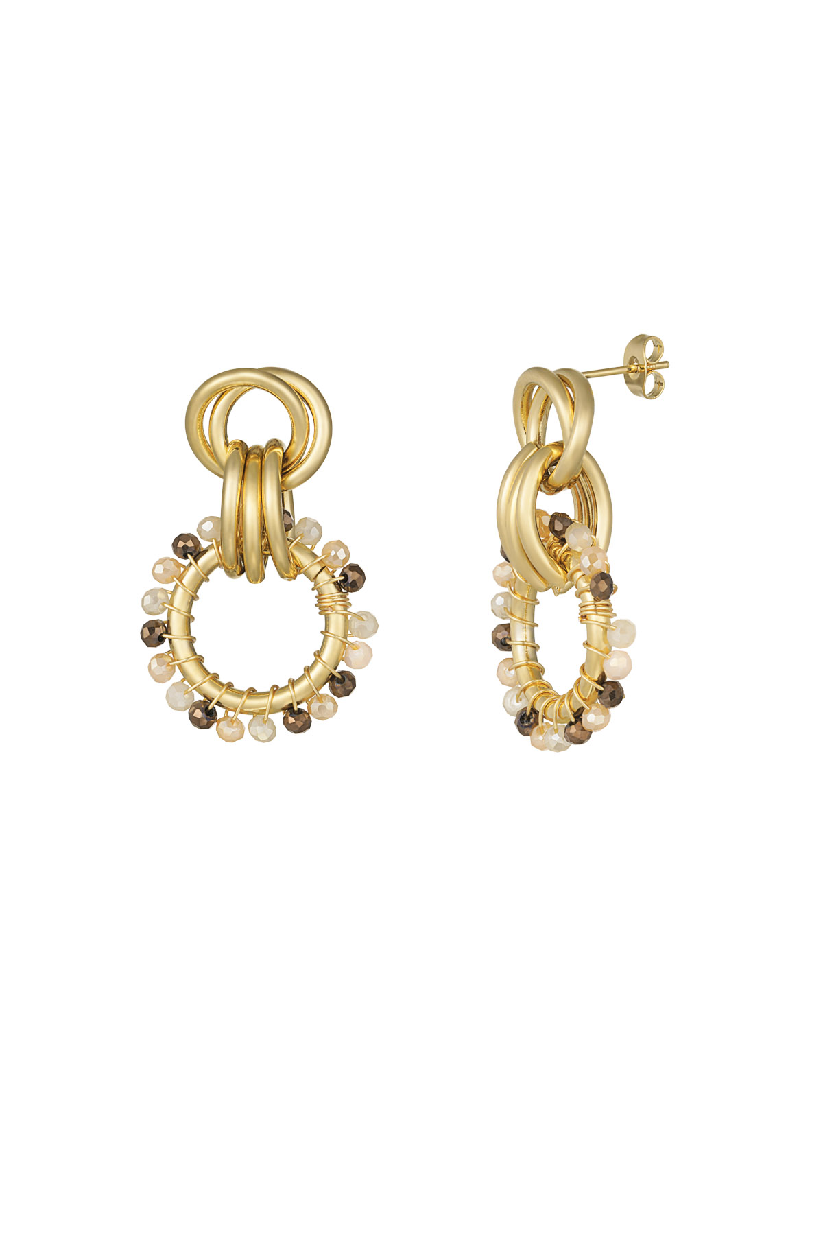 Pendientes Happy Elegance - marrón h5 