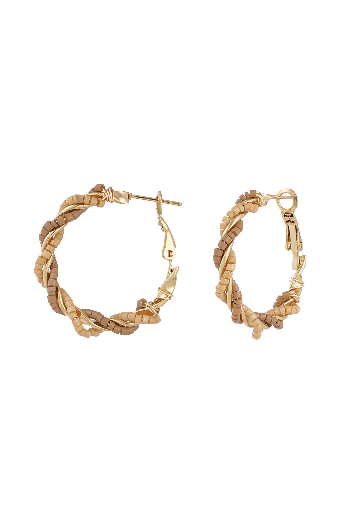 Pendientes desordenados - beige h5 