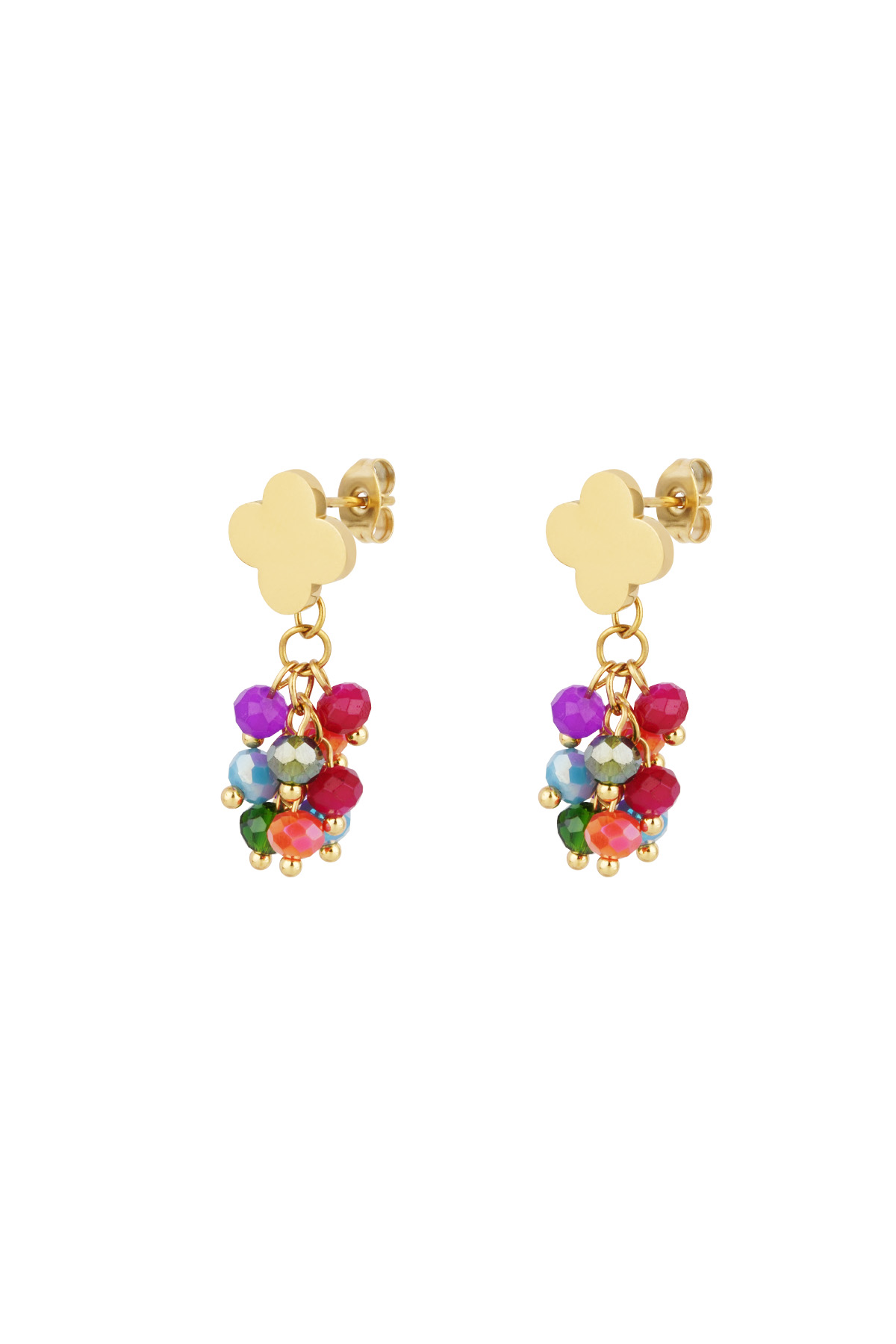 Festive clover earrings - Multi h5 