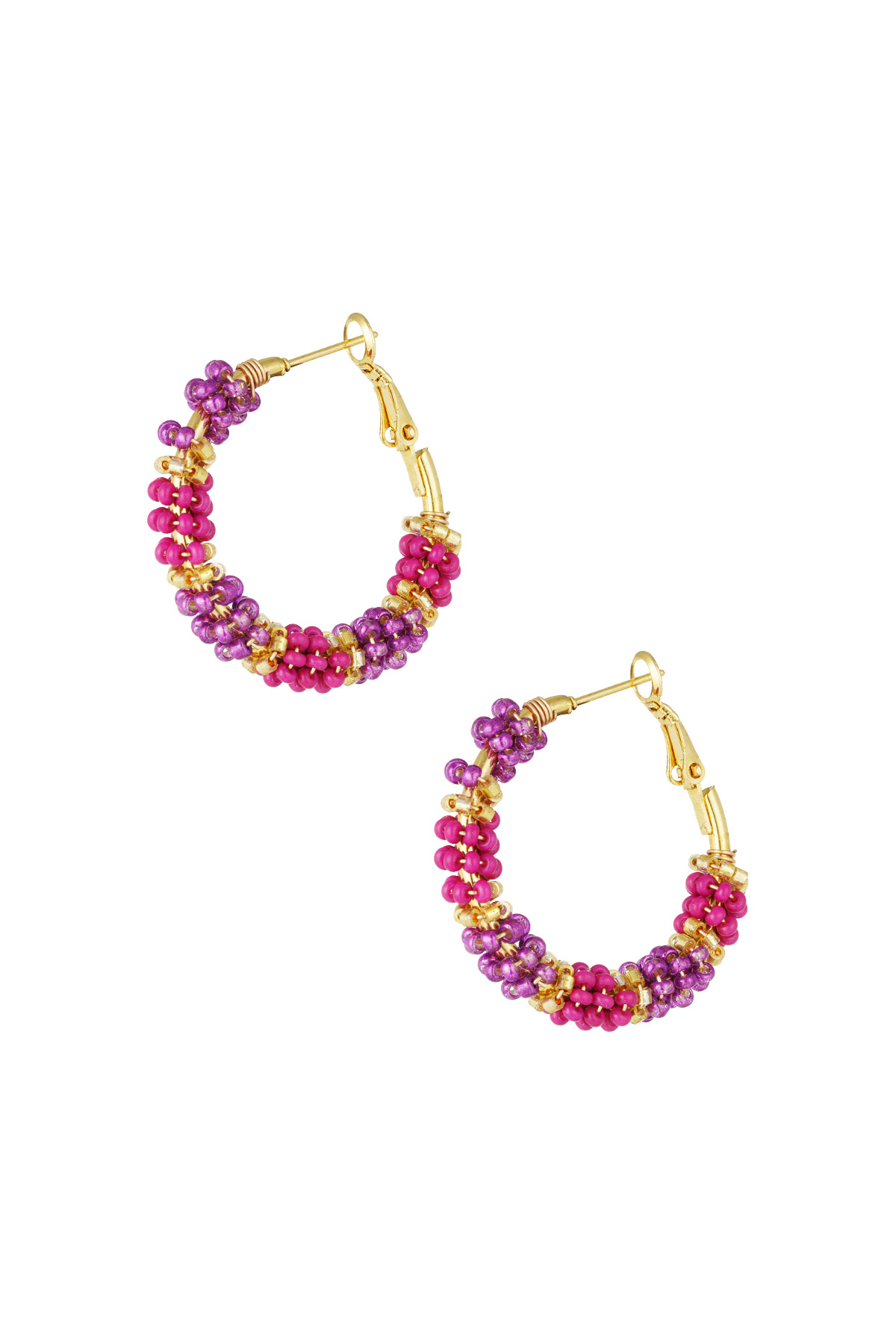 Beads of joy oorbellen - Fuchsia h5 