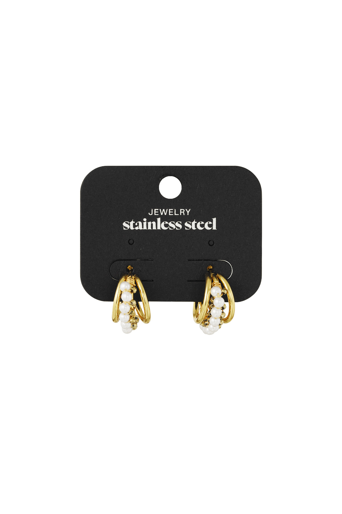 Pearl statement earrings - Gold color h5 Picture3