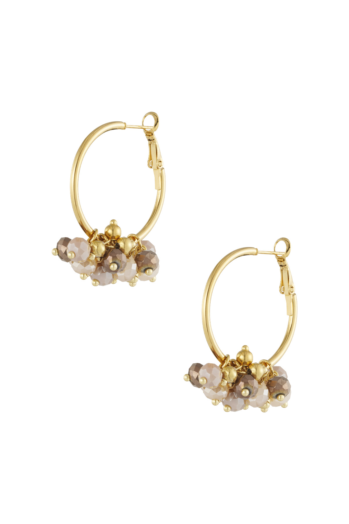 Bead it up earrings - beige h5 