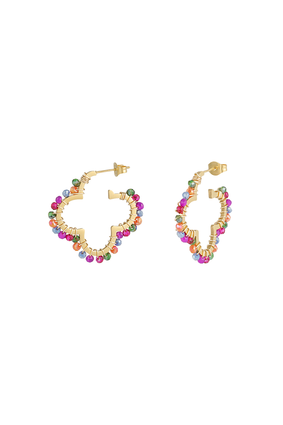 Boucles d'oreilles Clover Beads - multicolore h5 