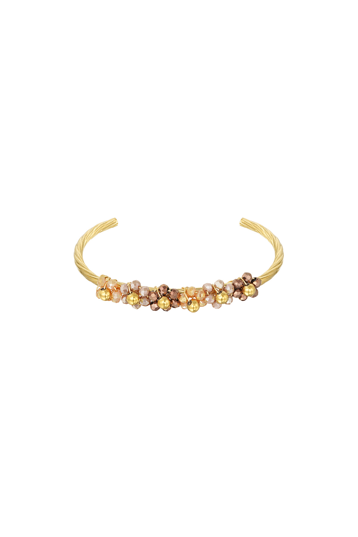 Bracelet jonc Bloom - marron h5 