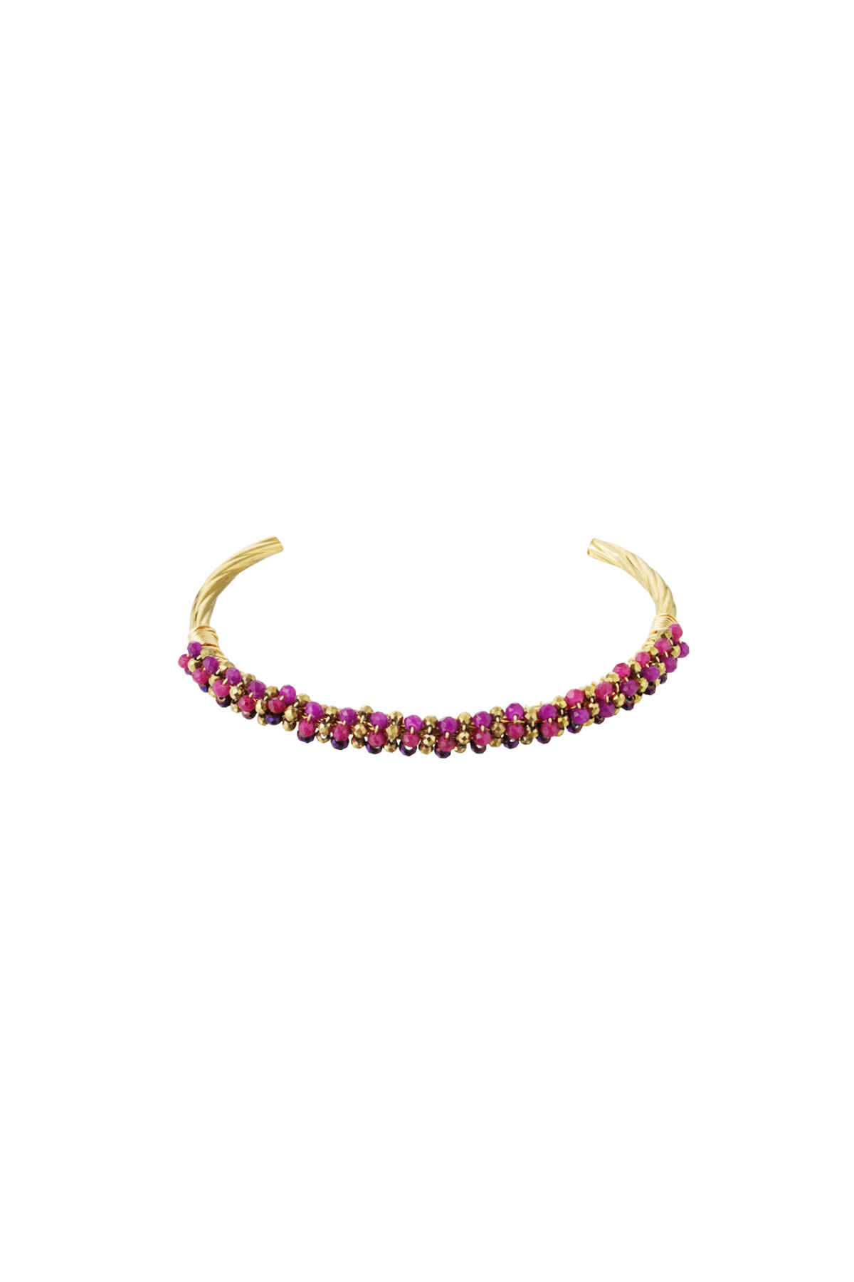 Bead fiesta bracelet - fuchsia