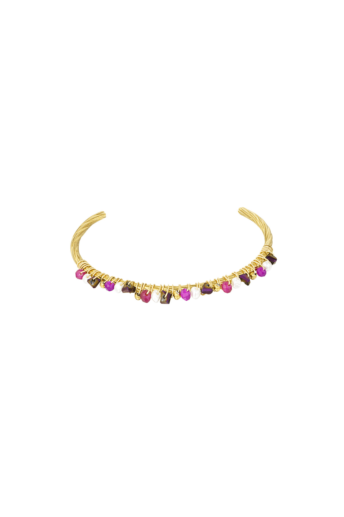 Pulsera Beady Bangle - rosa h5 