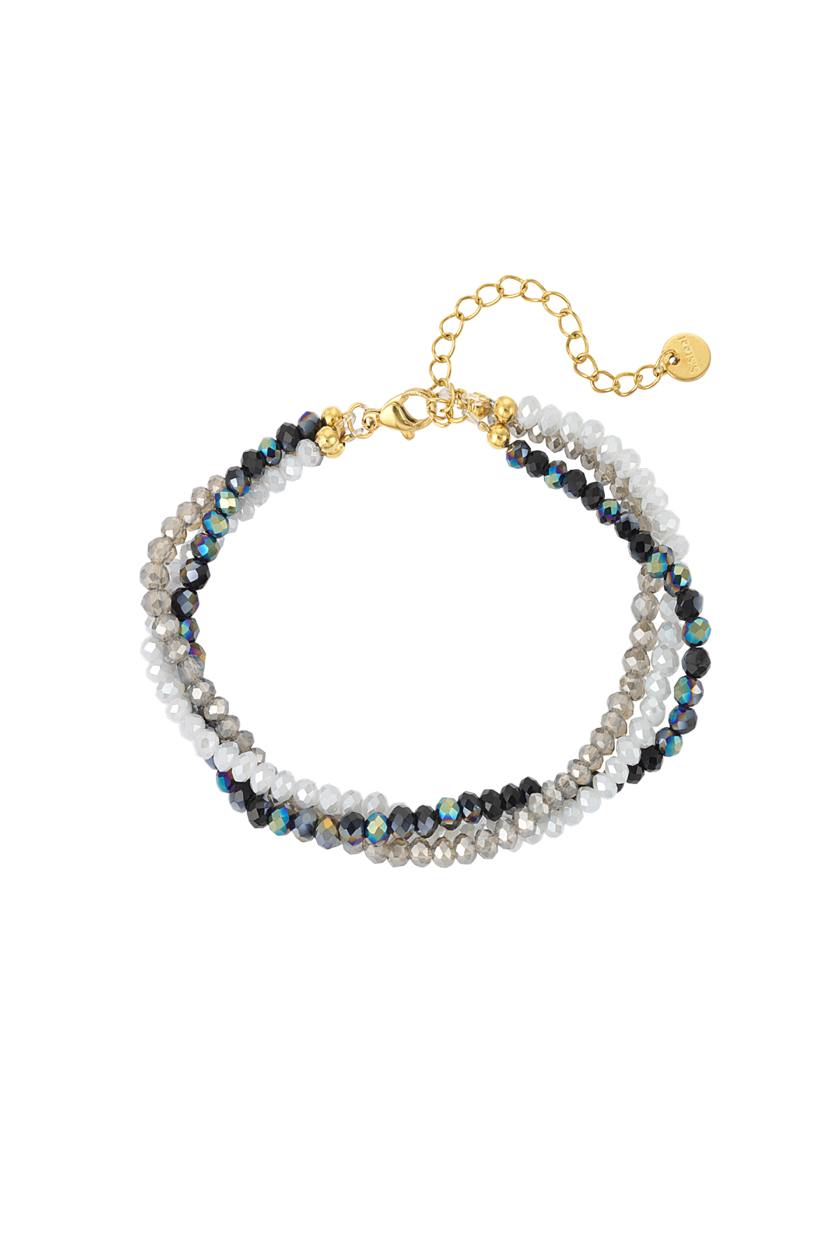 Sweet Beads Armband - zwart & grijs h5 