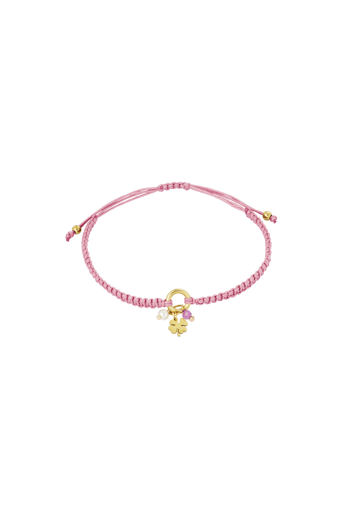 Armband lucky fortune - Roze h5 