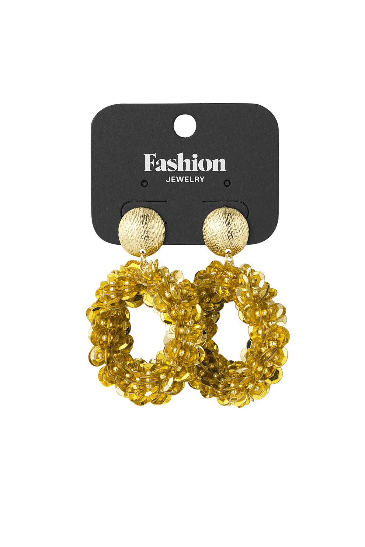 Sequin spark earrings - gold h5 Picture3