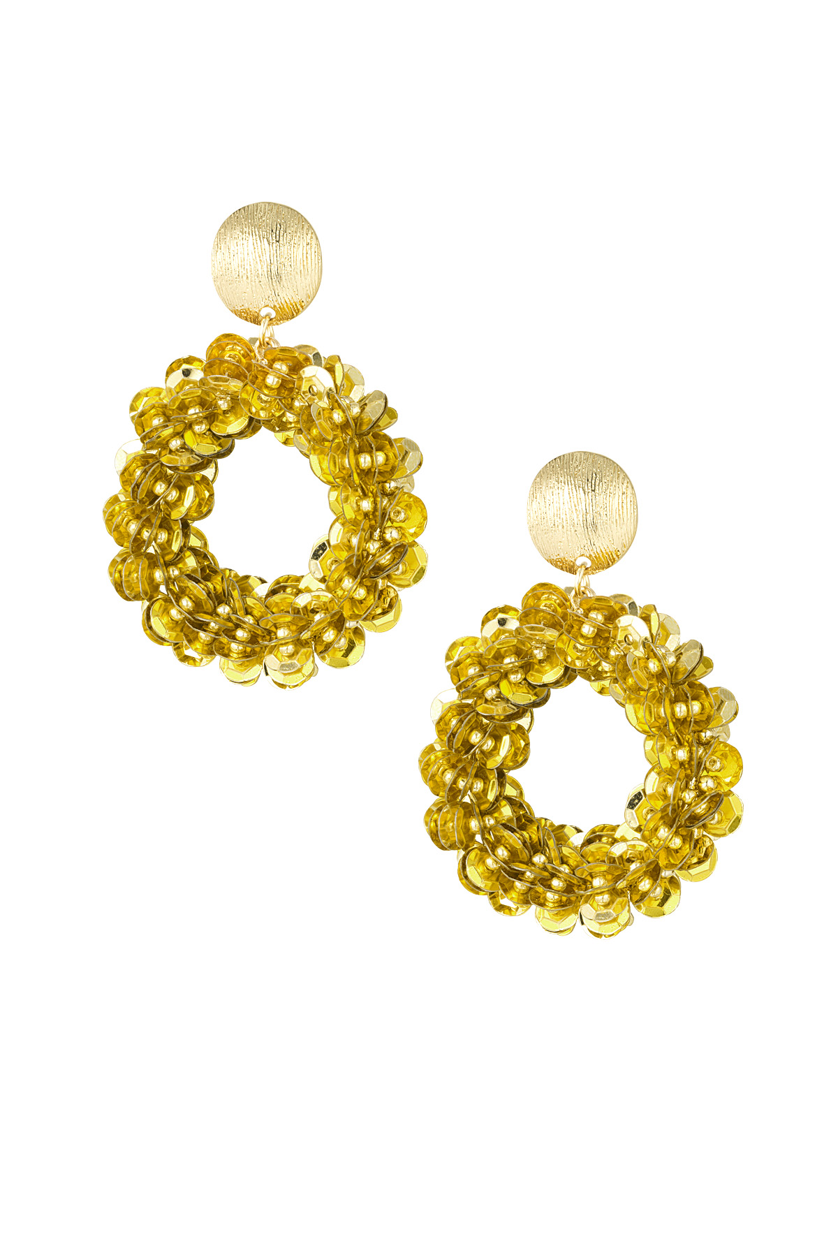 Sequin spark earrings - gold h5 