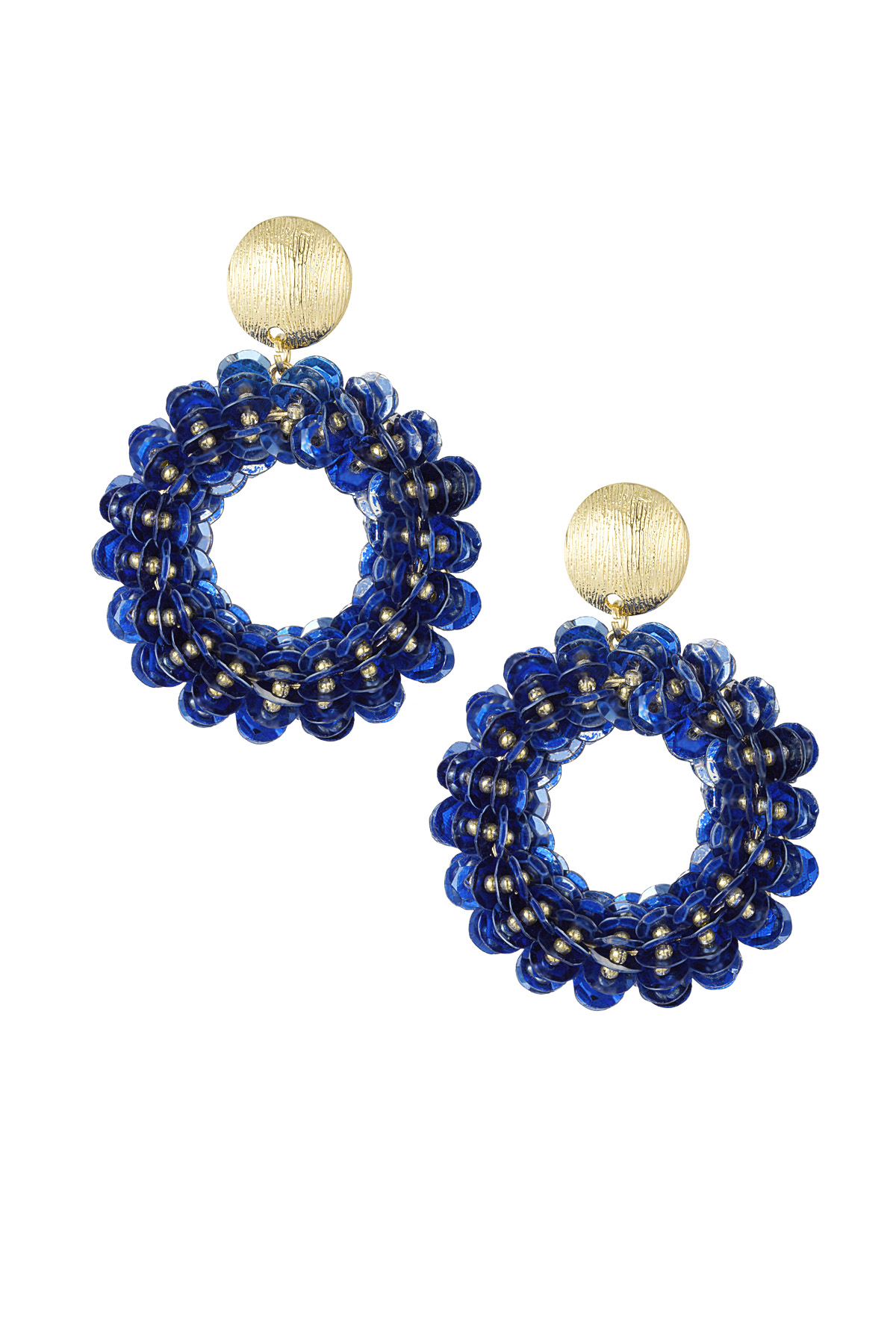 Sequin spark earrings - blue 