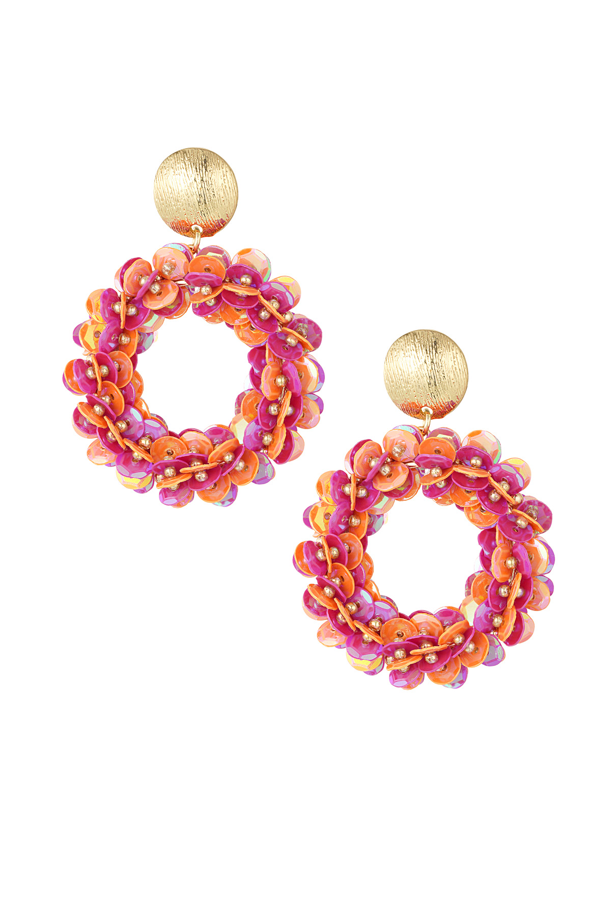 Sequin spark earrings - Fuchsia 2