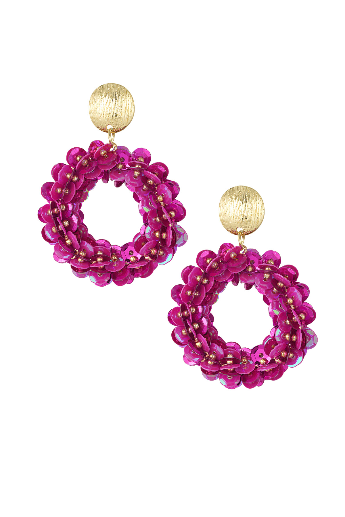 Sequin spark earrings - purple h5 