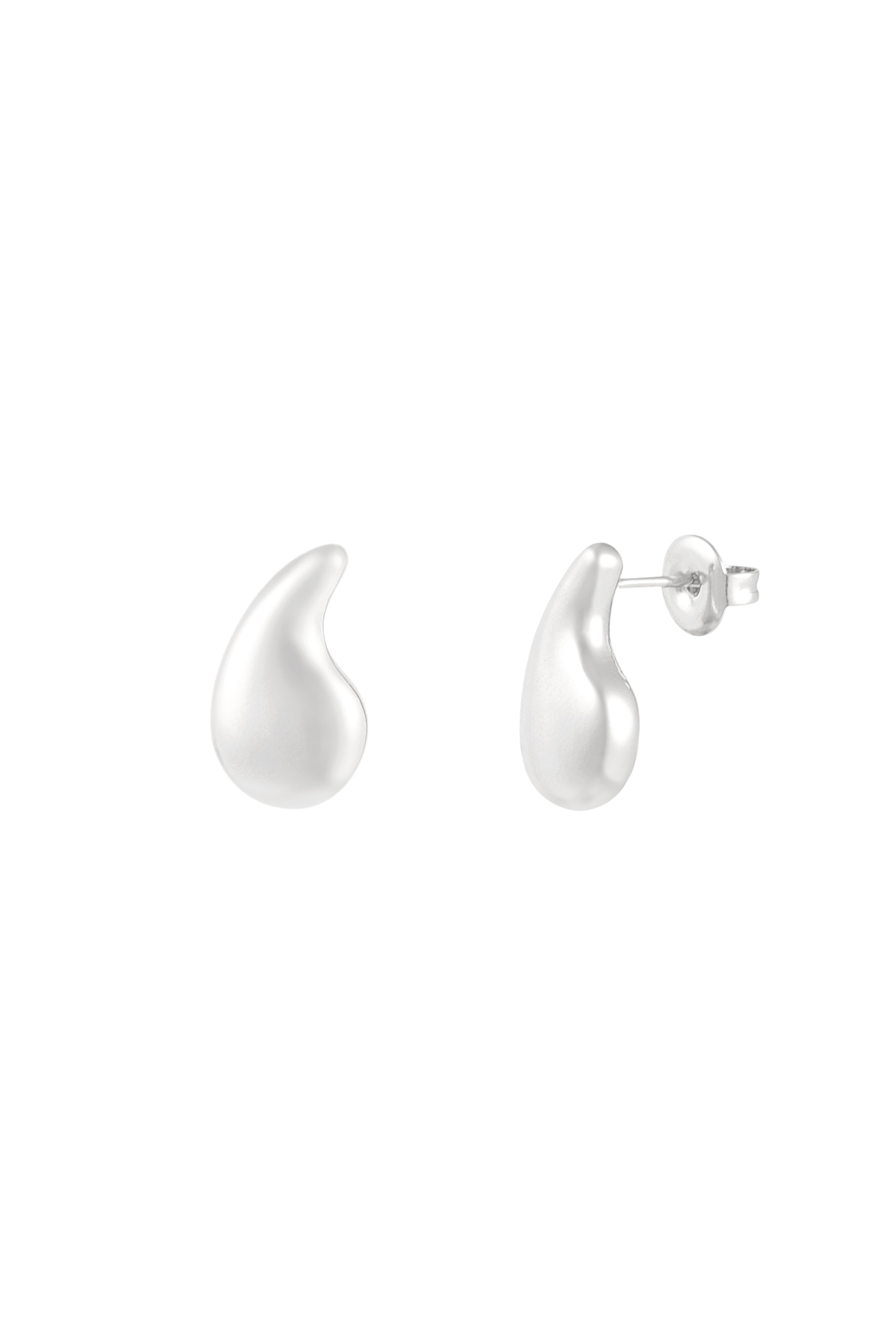 Flat drop earrings - silver h5 