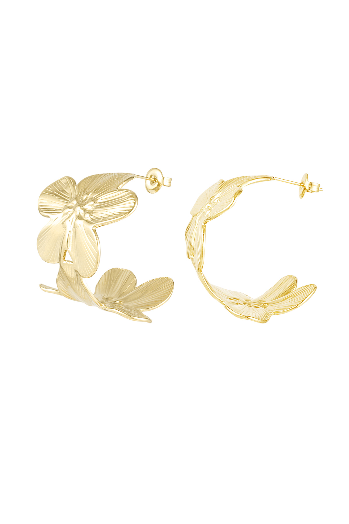 Ohrringe Blume wild - gold h5 