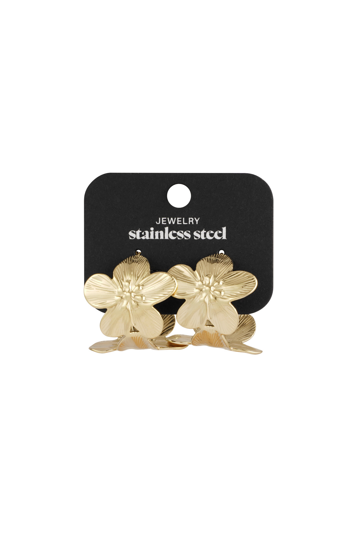 Earrings flower fierce - gold h5 Picture3