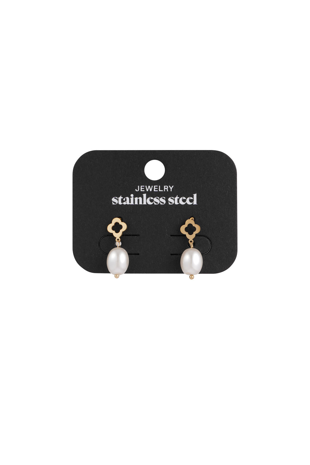 Earring pearl muse - gold h5 Picture2