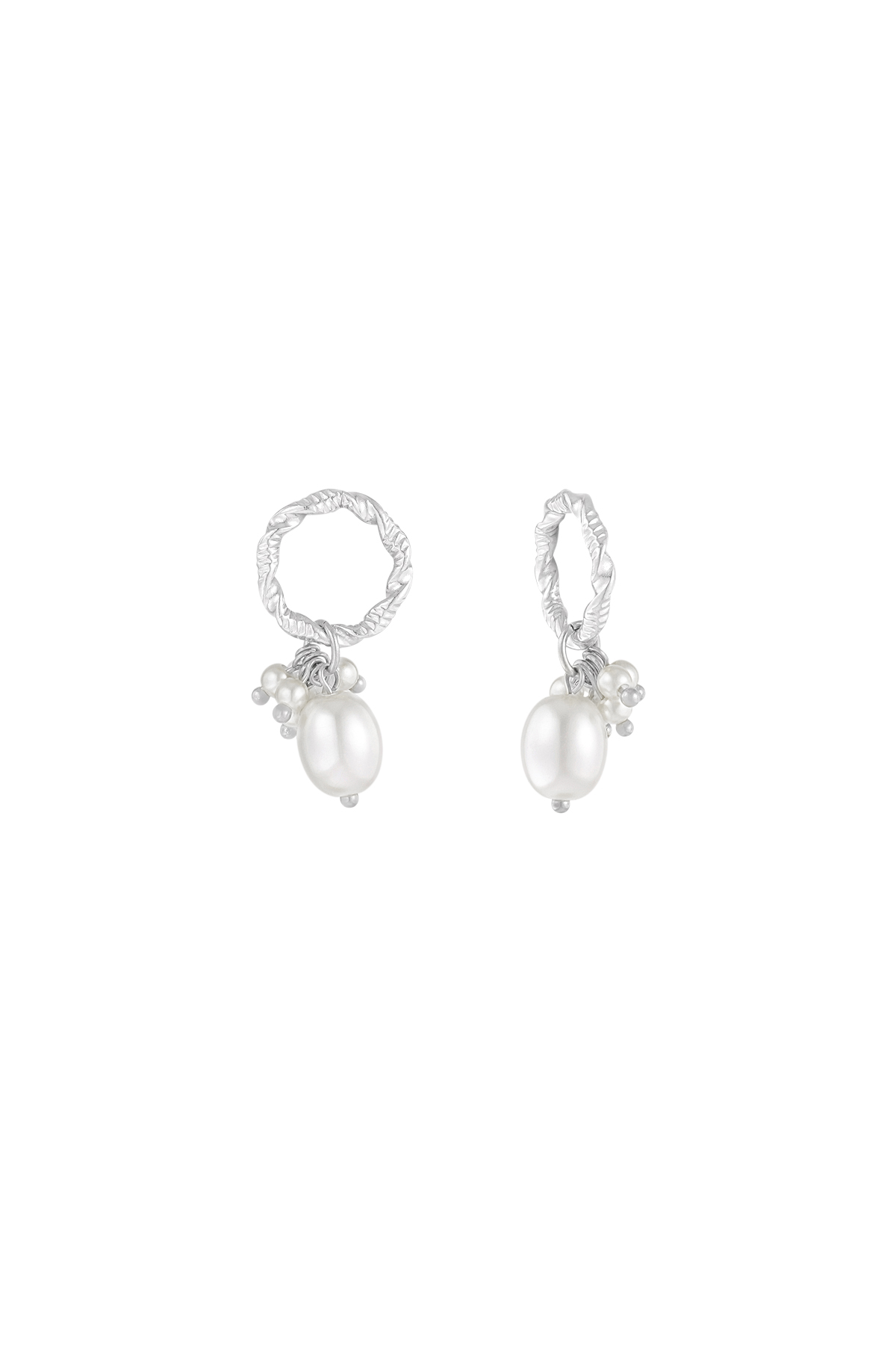 Lovely Little Pearls earrings - silver h5 