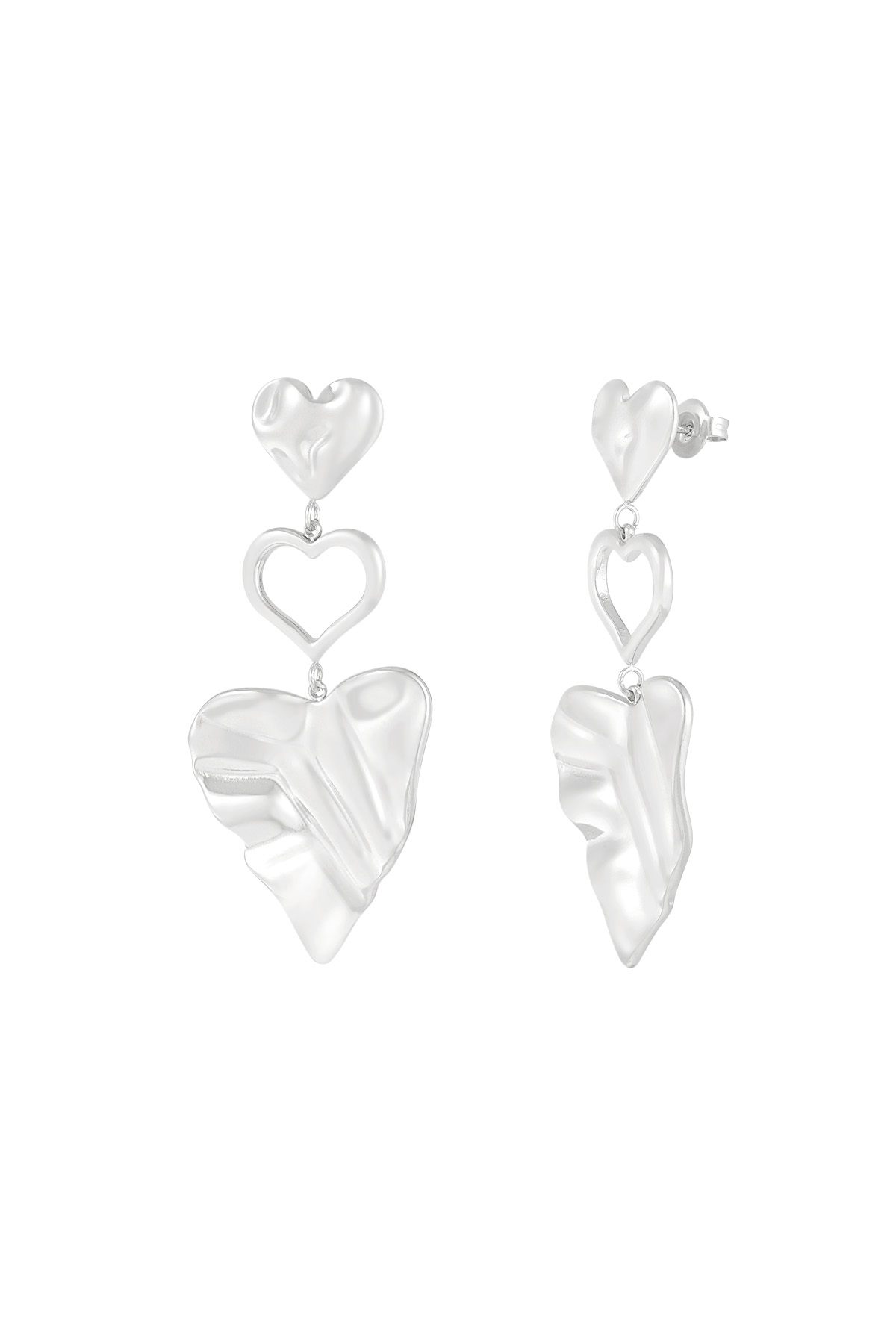 Sweetheart earrings - silver h5 