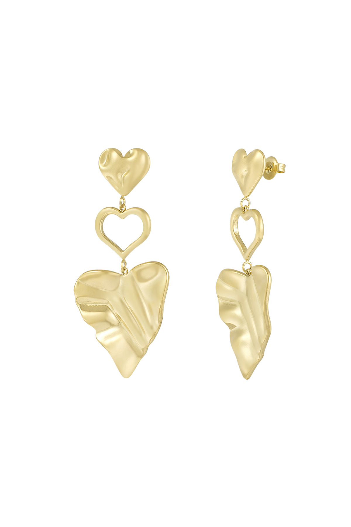 Boucles d'oreilles en forme de coeur - or h5 