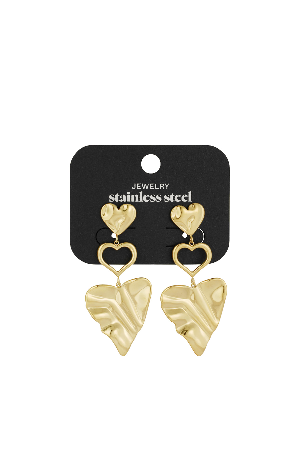 Sweetheart earrings - gold h5 Picture3